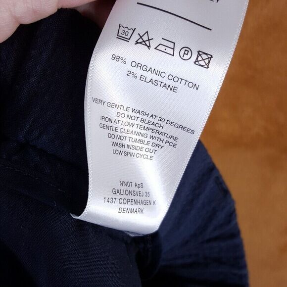 NN07 Mens Shorts Size 30 Navy Seersucker Stretch Waist 10" THEODORE $190 - Picture 7 of 11